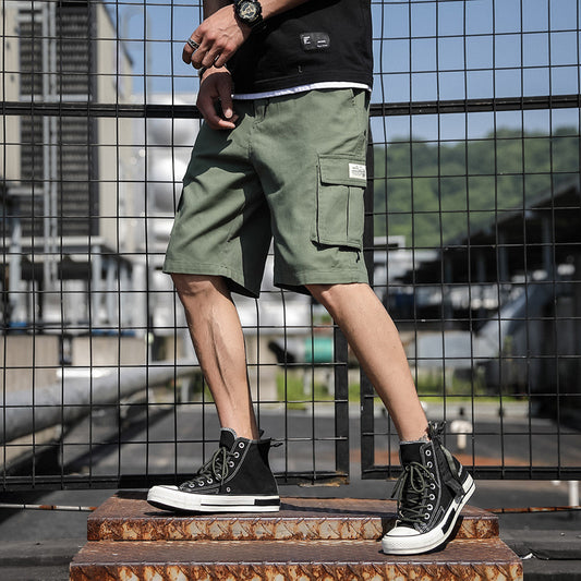 Cargo shorts men's summer sports casual short pants fashionable loose beach