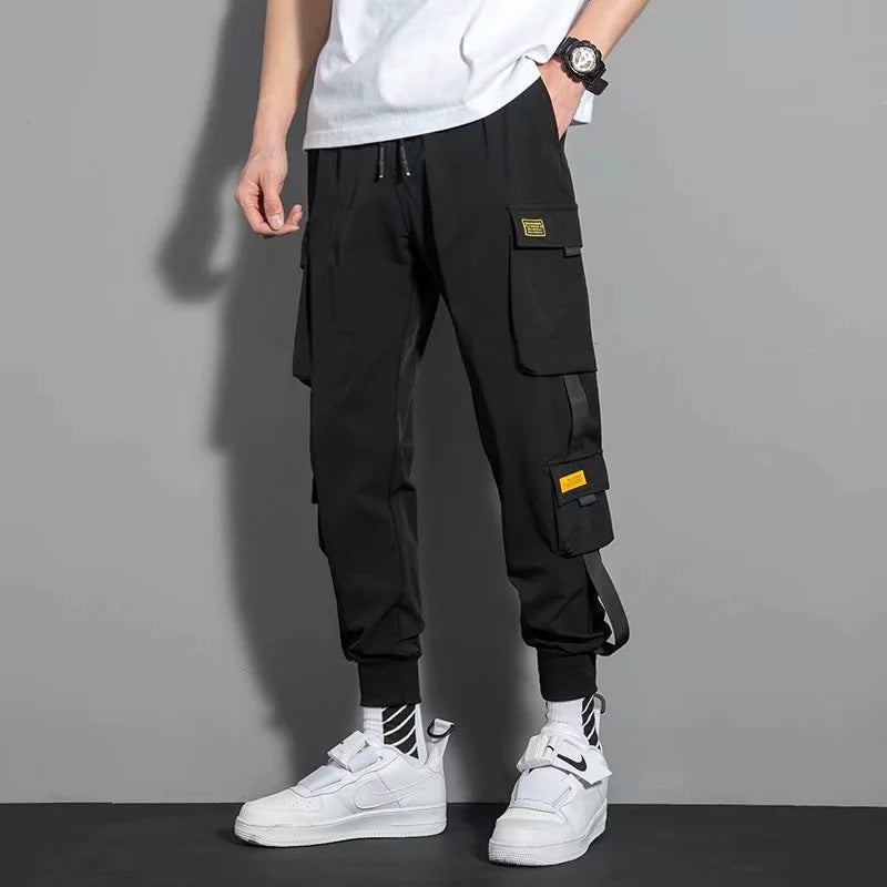 Men's fashion summer cargo pants casual loose sport pants