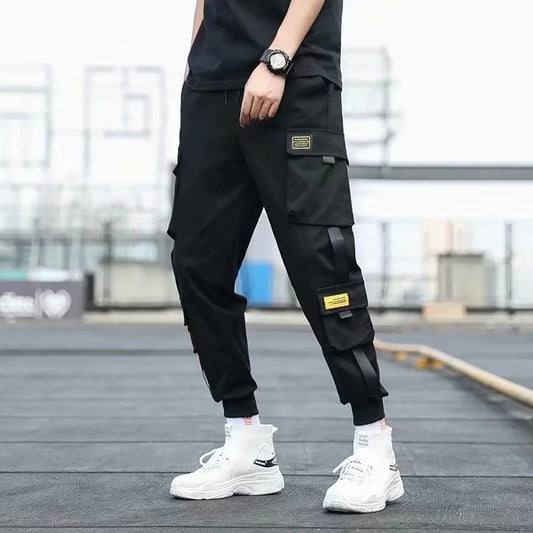 Men's fashion summer cargo pants casual loose sport pants