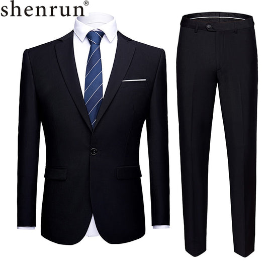 Men's Suits 2 Pieces Suit Slim Fit Single Button