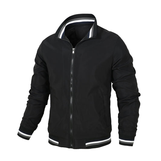 American men's logo jacket casual baseball jacket and cashmere cardigan solid color flight jacket