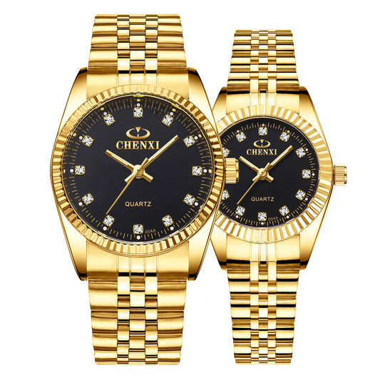 Water-resistant diamond style watch for men