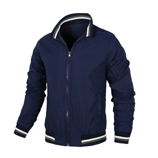 American men's logo jacket casual baseball jacket and cashmere cardigan solid color flight jacket