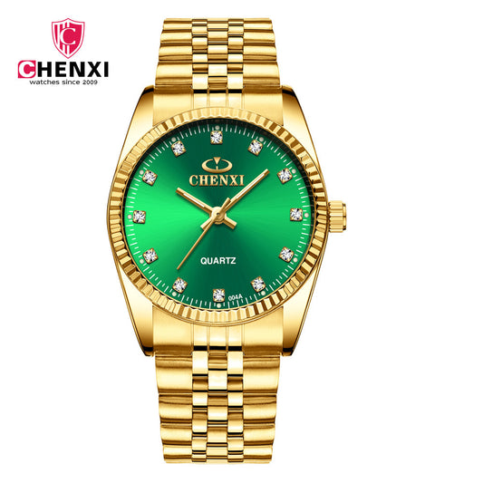 Water-resistant diamond style watch for men